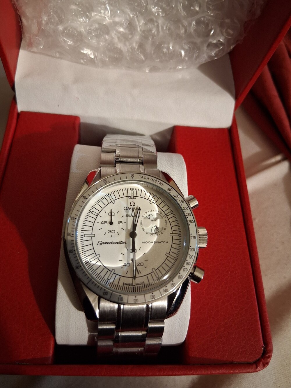 Omega Speedmaster Moonwatch Stainless Steel Silver Chronograph